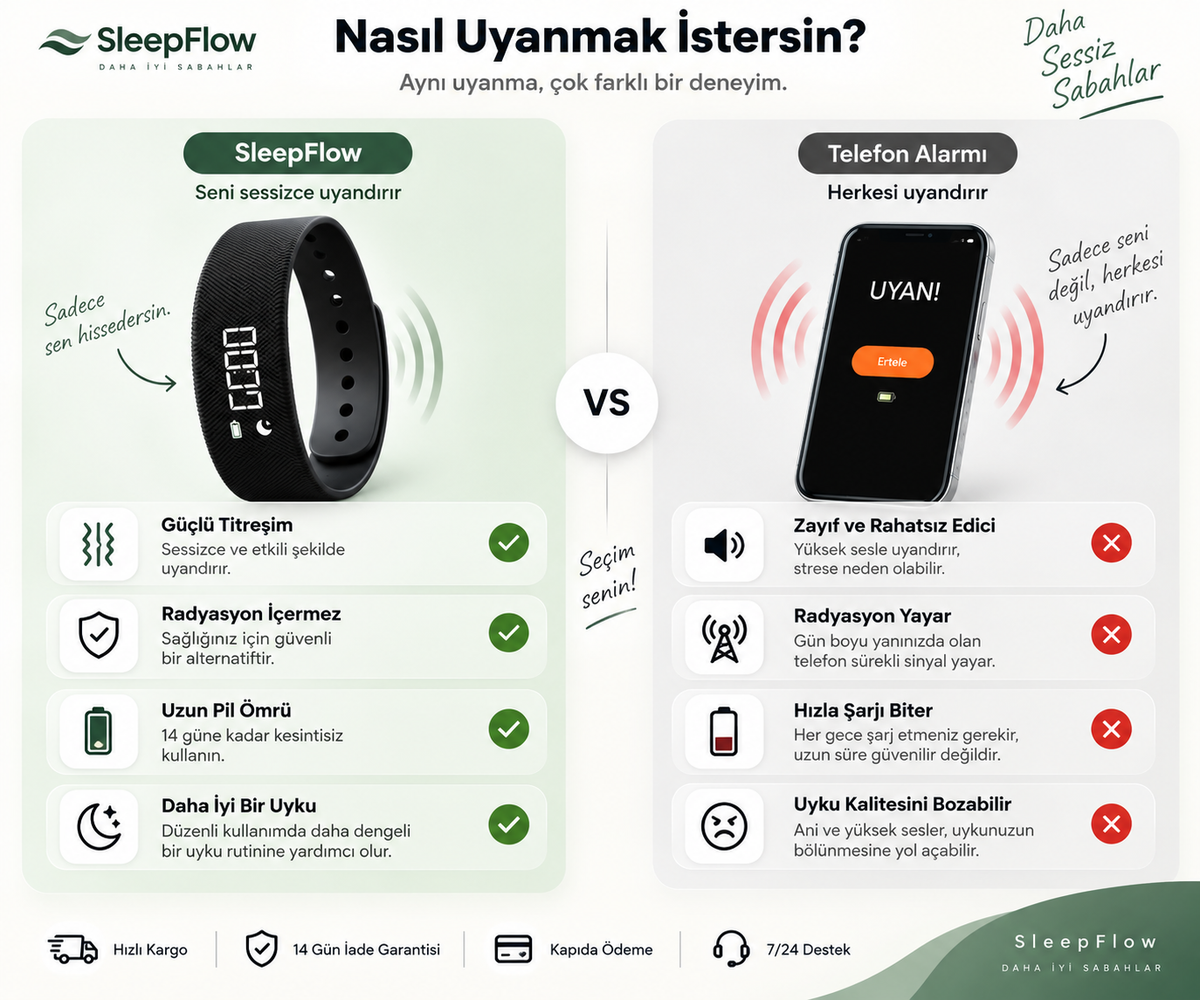 SleepFlow- Titreşimli Akıllı Bileklik