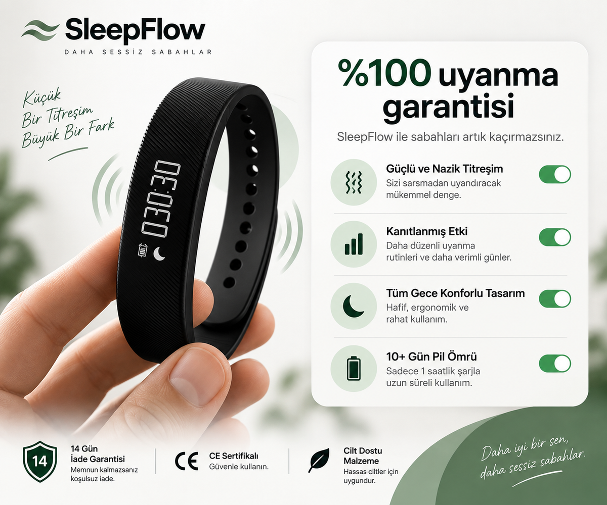 SleepFlow- Titreşimli Akıllı Bileklik